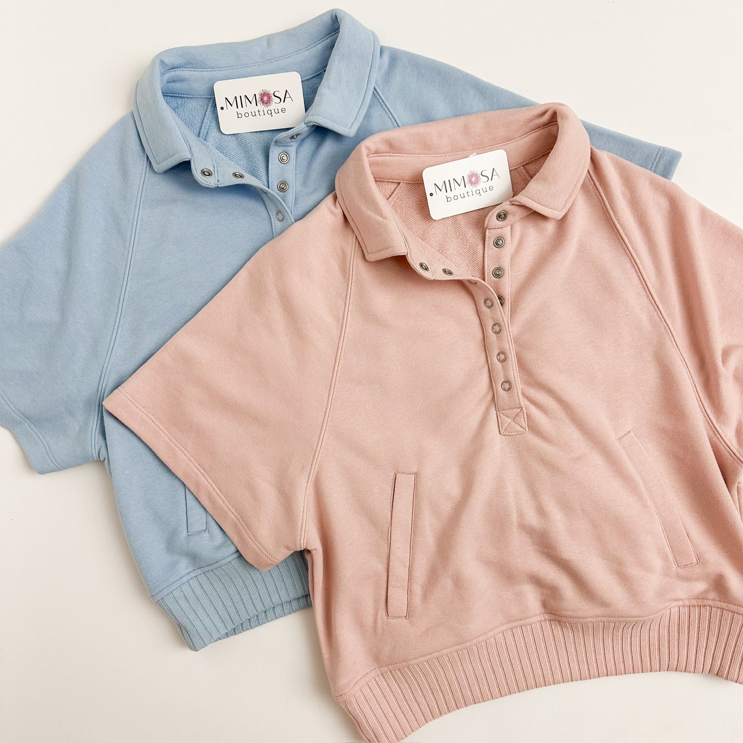 French Terry Short Sleeve Pullover