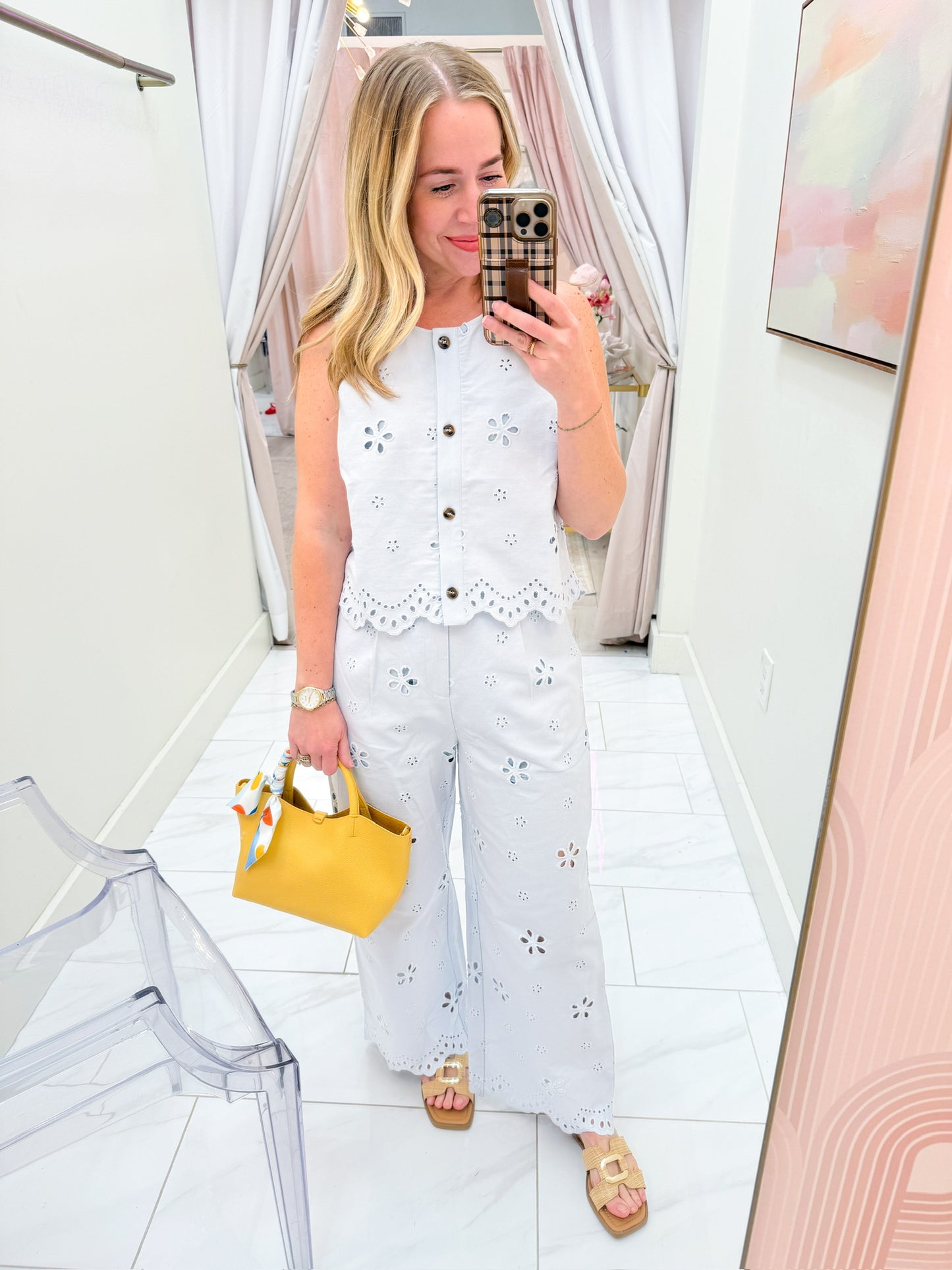 Petal Stitch Denim Pant