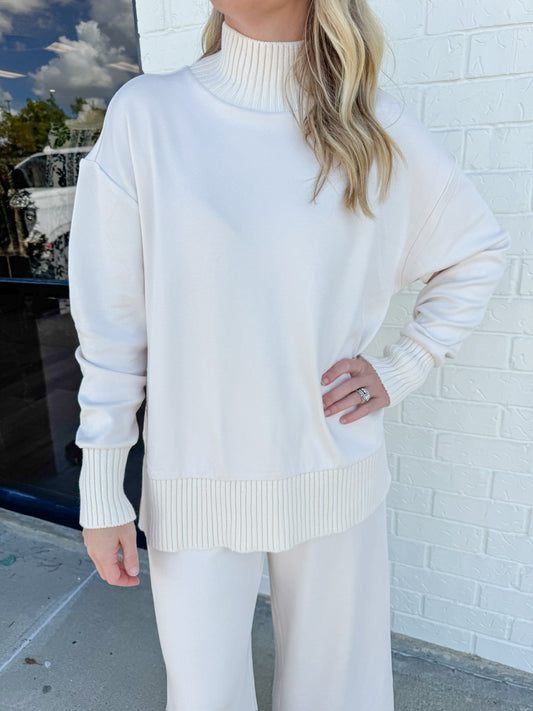 ZS Sable Luxe Mock Neck Sweatshirt