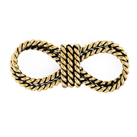 Rope Brass Scarf Slide