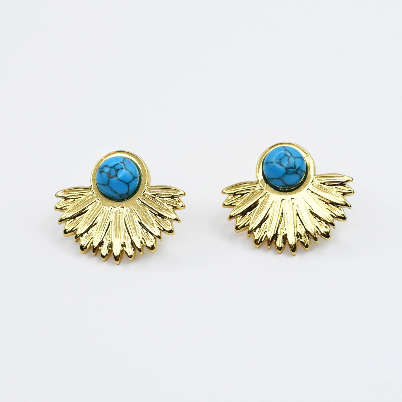 Turquoise Sunburst Stud