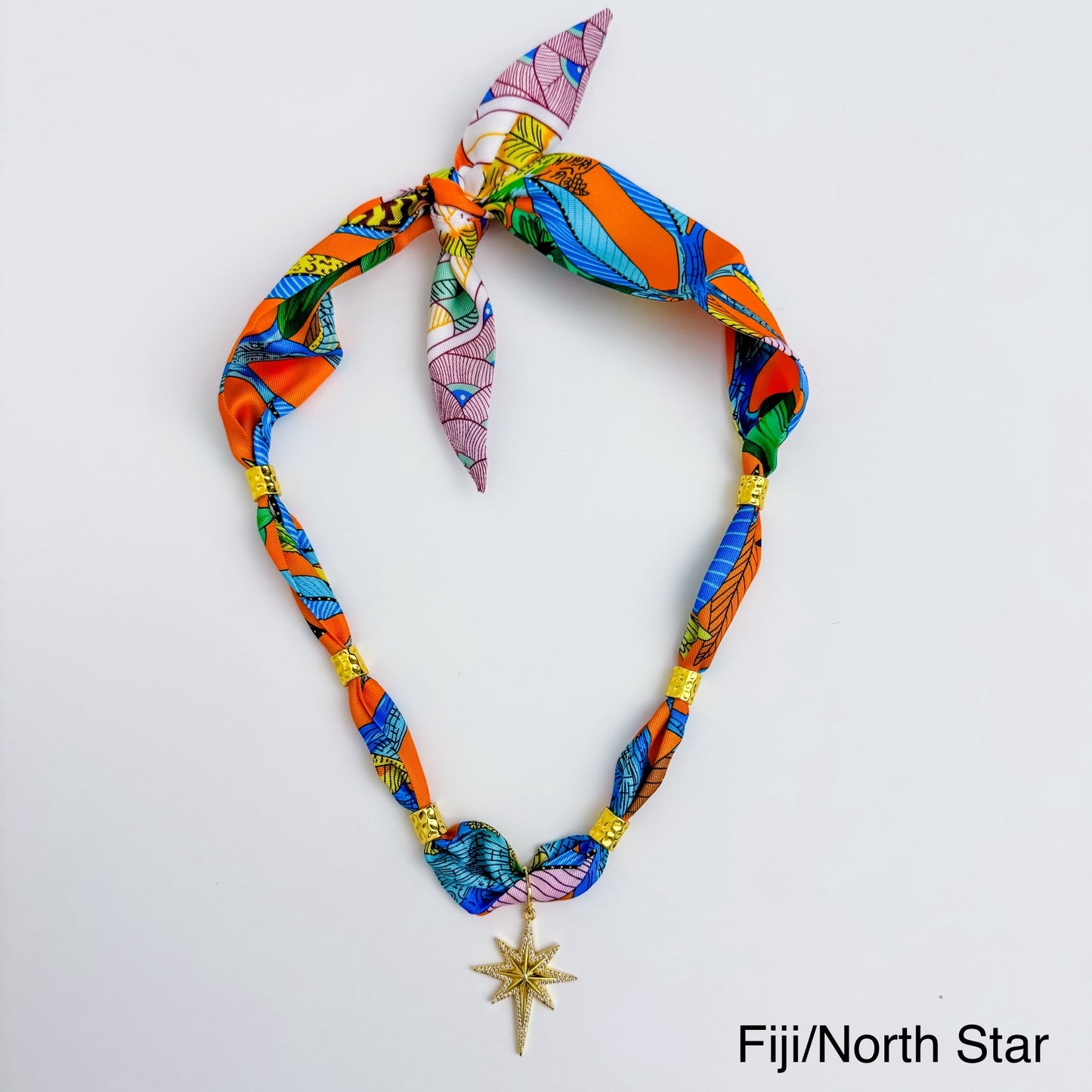 Gold Spacer Scarf Necklace