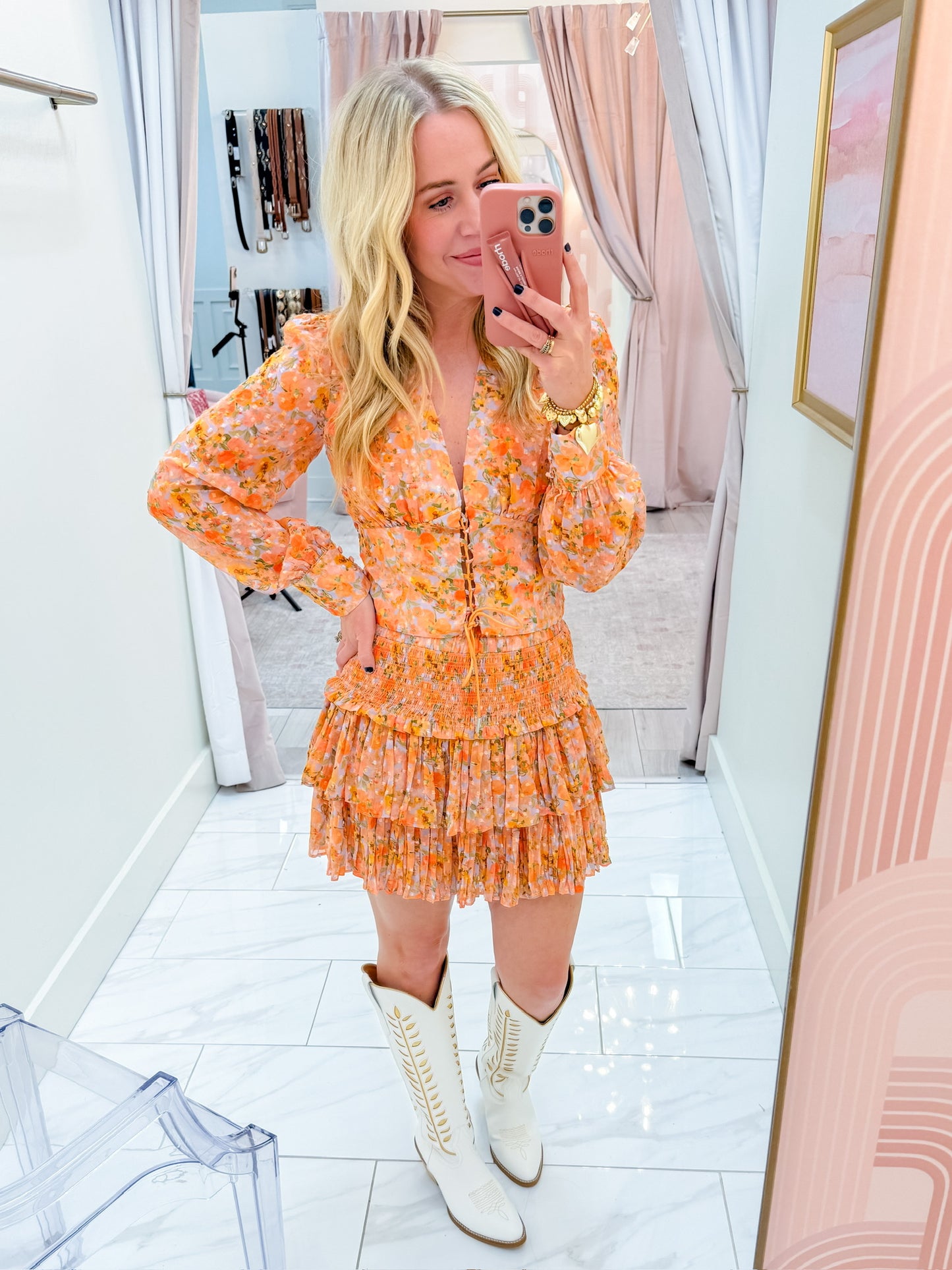 Sadie Floral Smocked Skirt