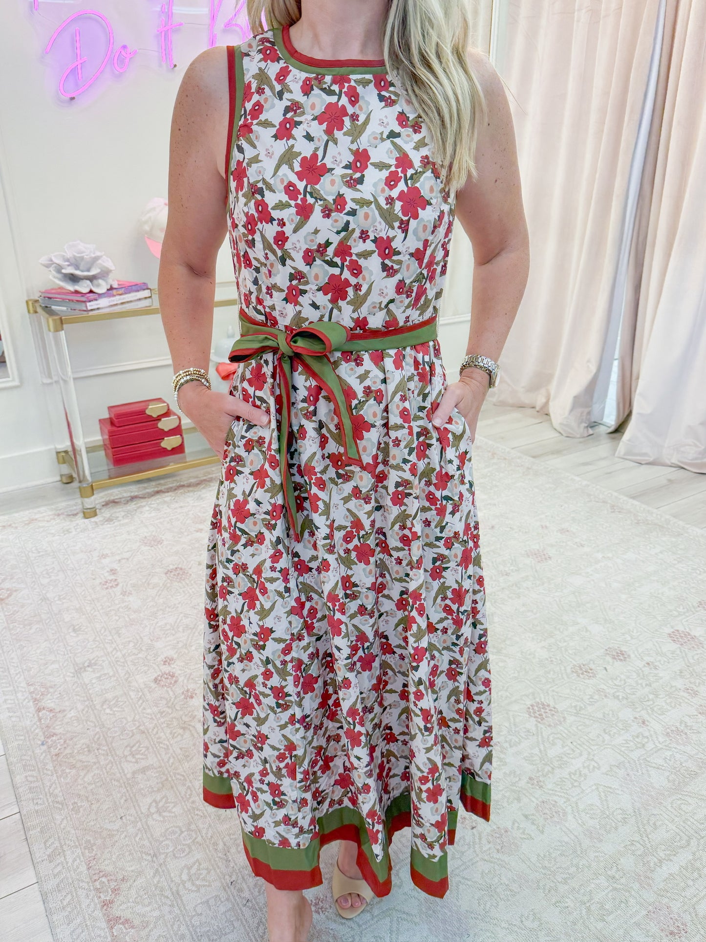 Vintage Poppy Maxi Dress