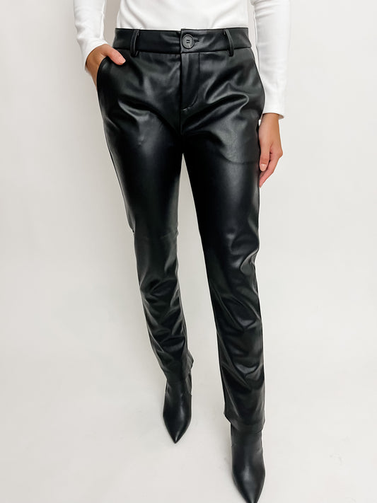 Lizzy Leather Straight Leg Pant