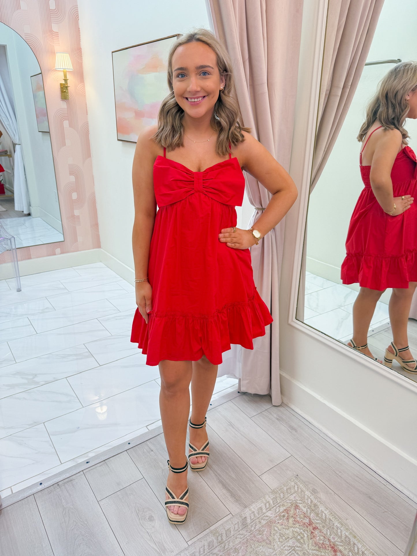 Miko Bow Tie Mini Dress
