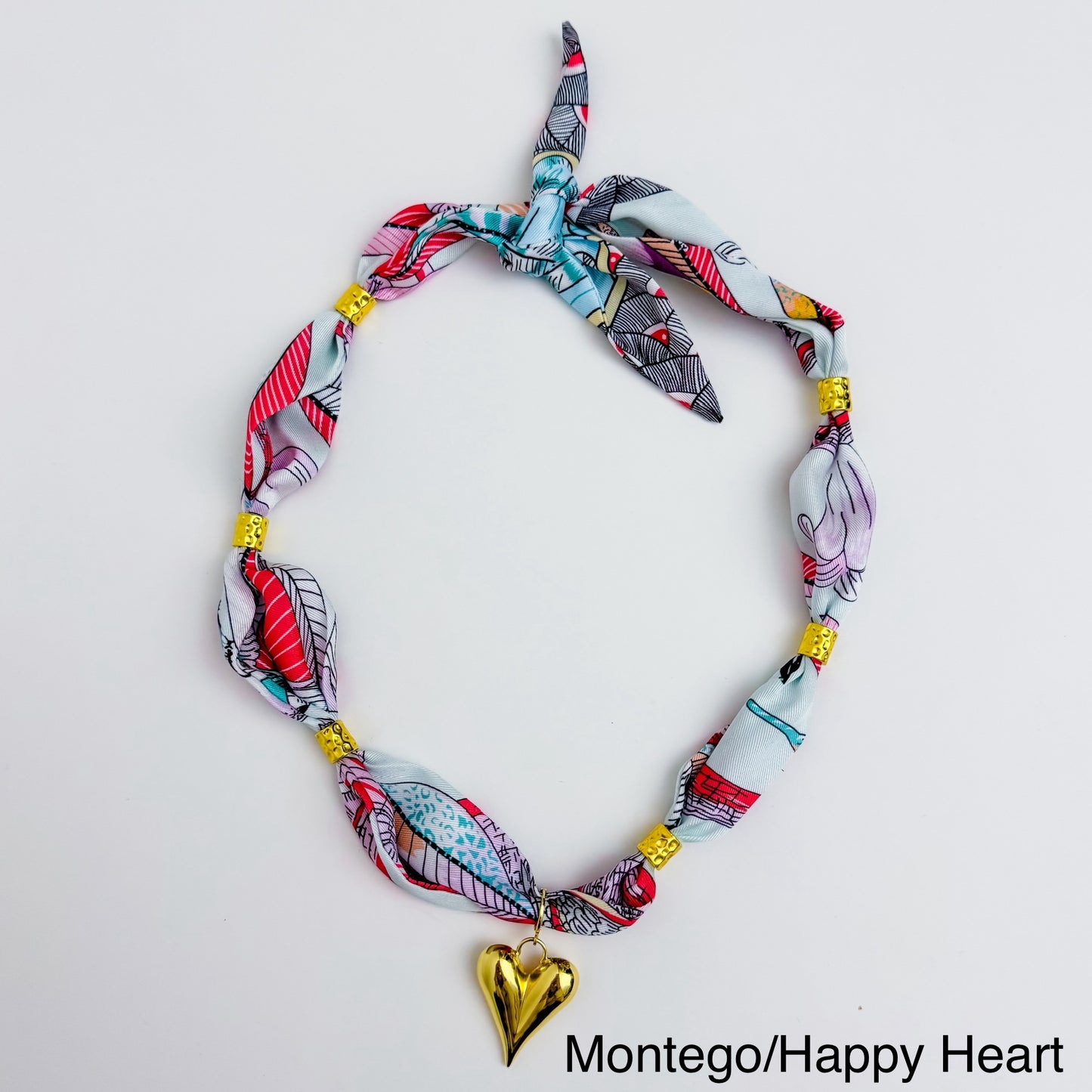 Gold Spacer Scarf Necklace