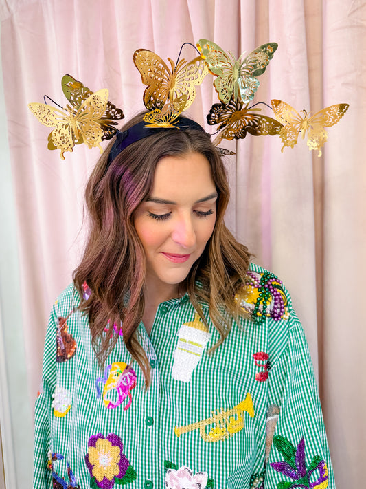 Butterfly Carnival Crown-Gold
