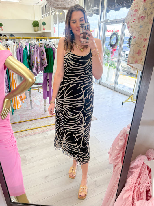 ZS Charisma Tova Palm Midi Dress