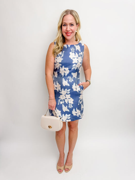 Morine Soft Floral Jacquard Mini Dress