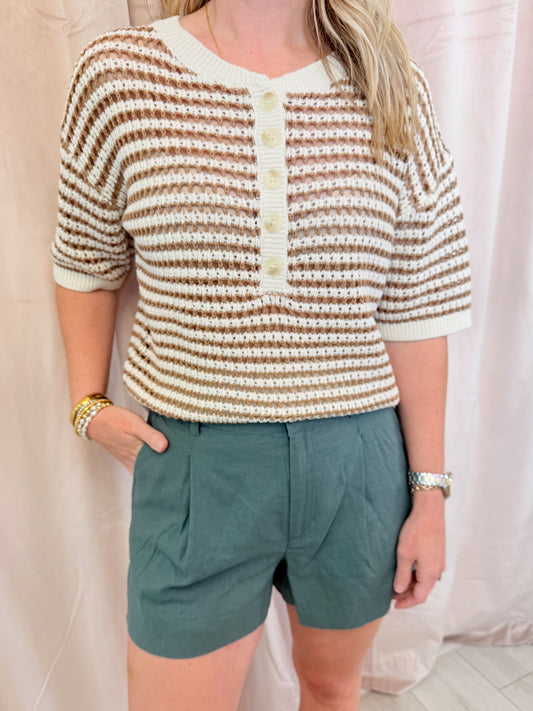 ZS Kylo Striped Polo Sweater