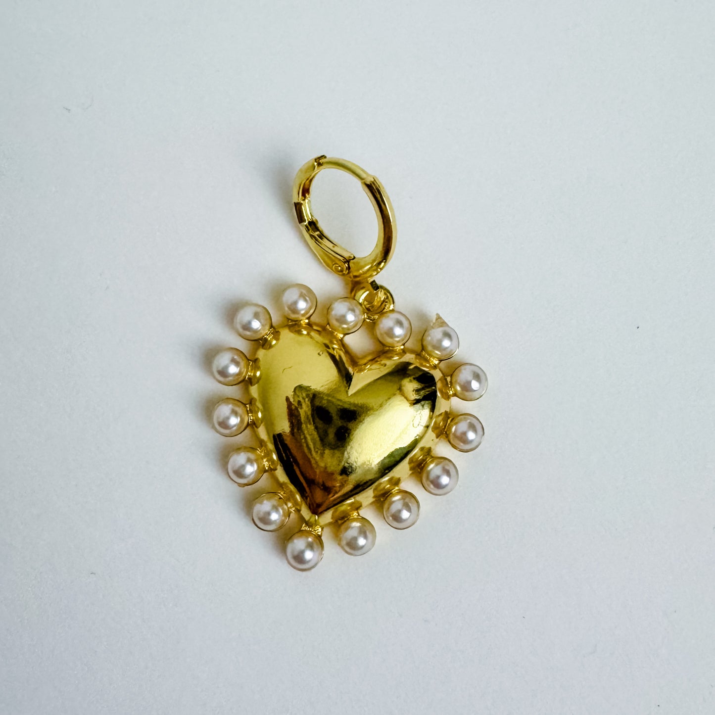 Pearl Heart Charm