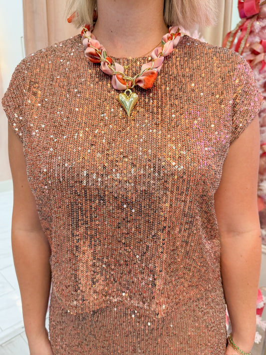 Sky High Sequin Sleeveless Top
