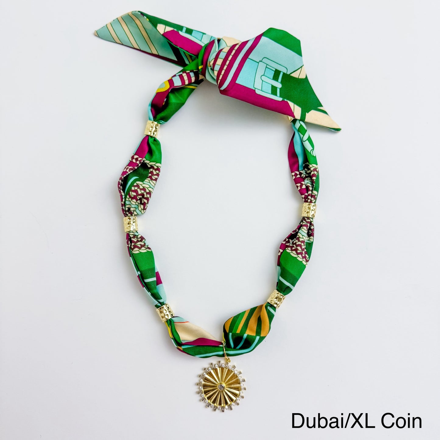 Gold Spacer Scarf Necklace