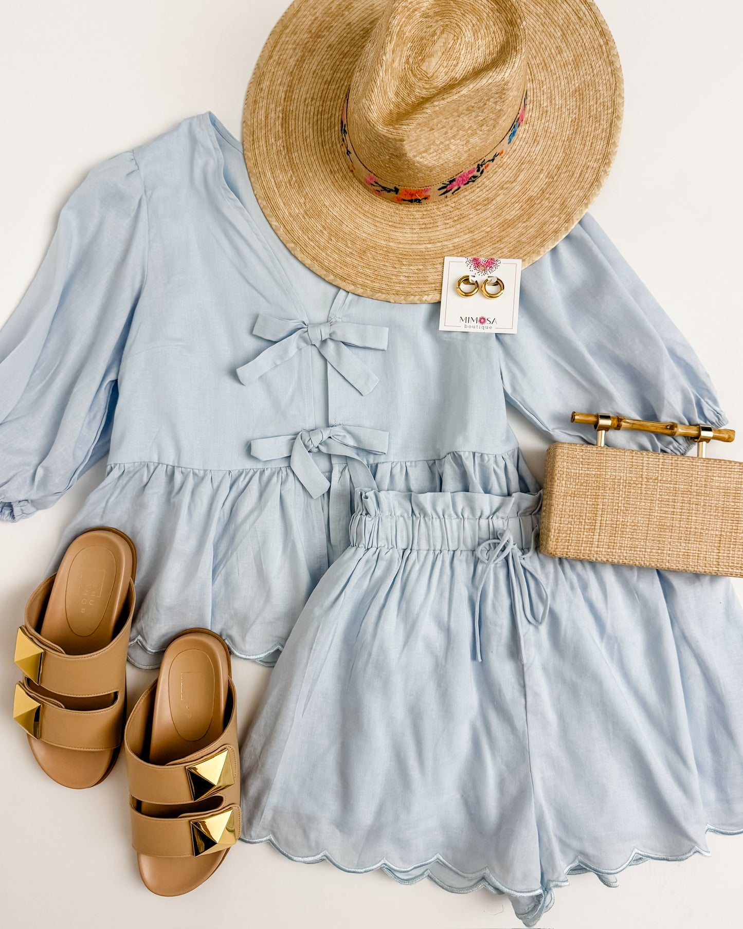 Mind Your Manners Scallop Short Set