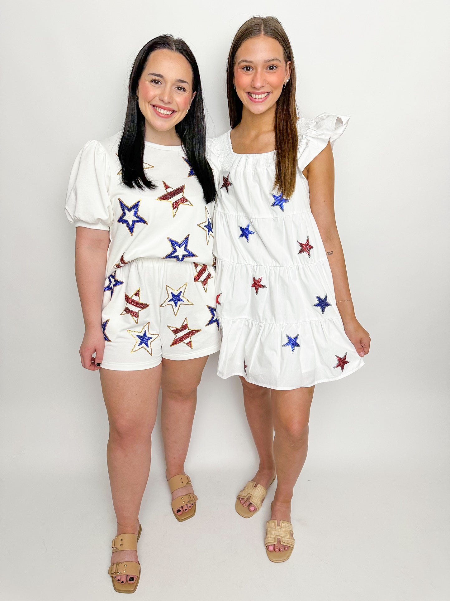 Star Spangled Embroidered Short