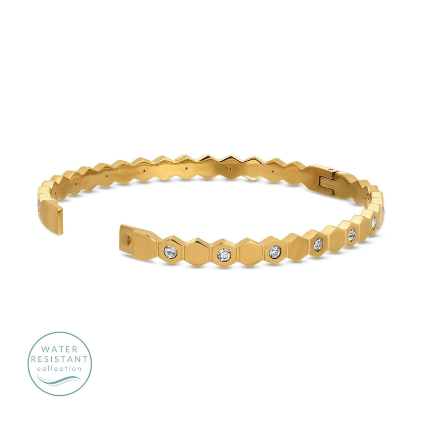 Hinged Hexagon Bangle