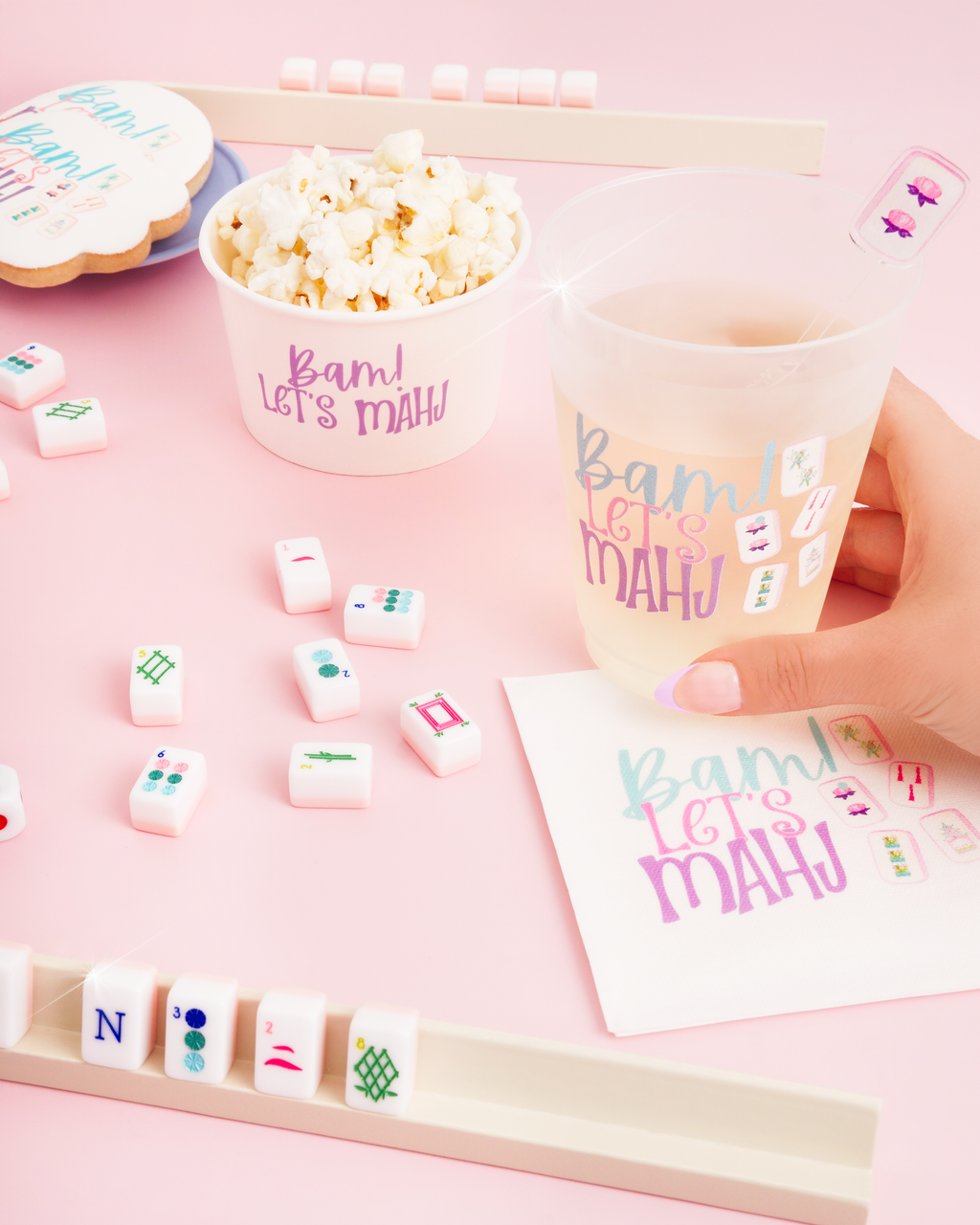 Bam Let's Mahj Paper Snack Cups