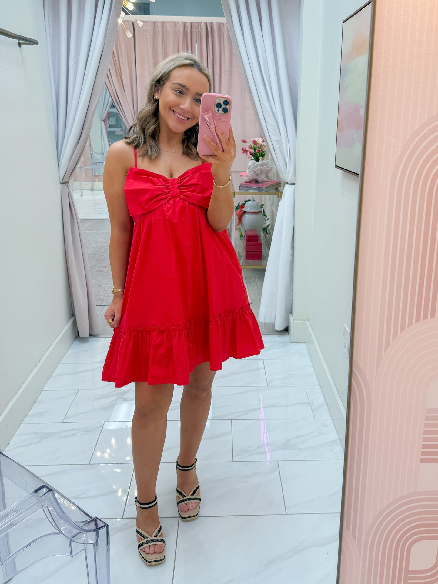 Miko Bow Tie Mini Dress