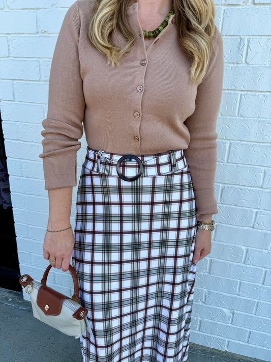 Bennett Skirt Oak Plaid