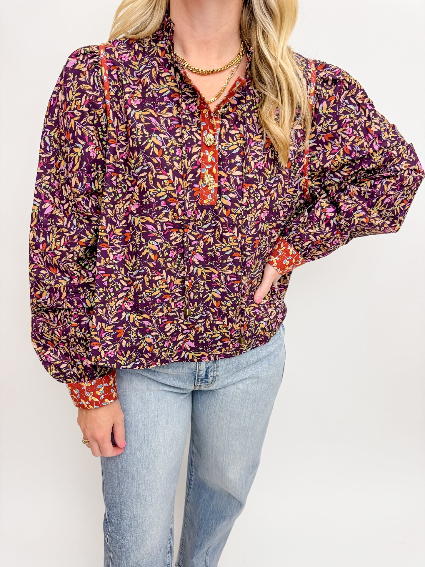 Branch Out Long Sleeve Blouse