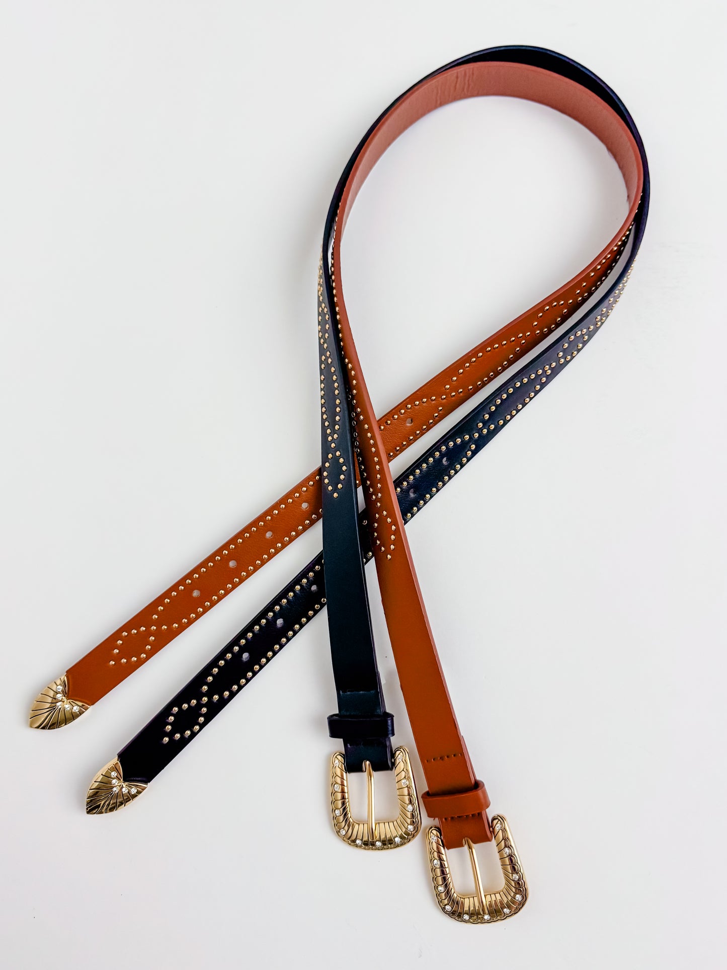 Studded Intricate Western Belt