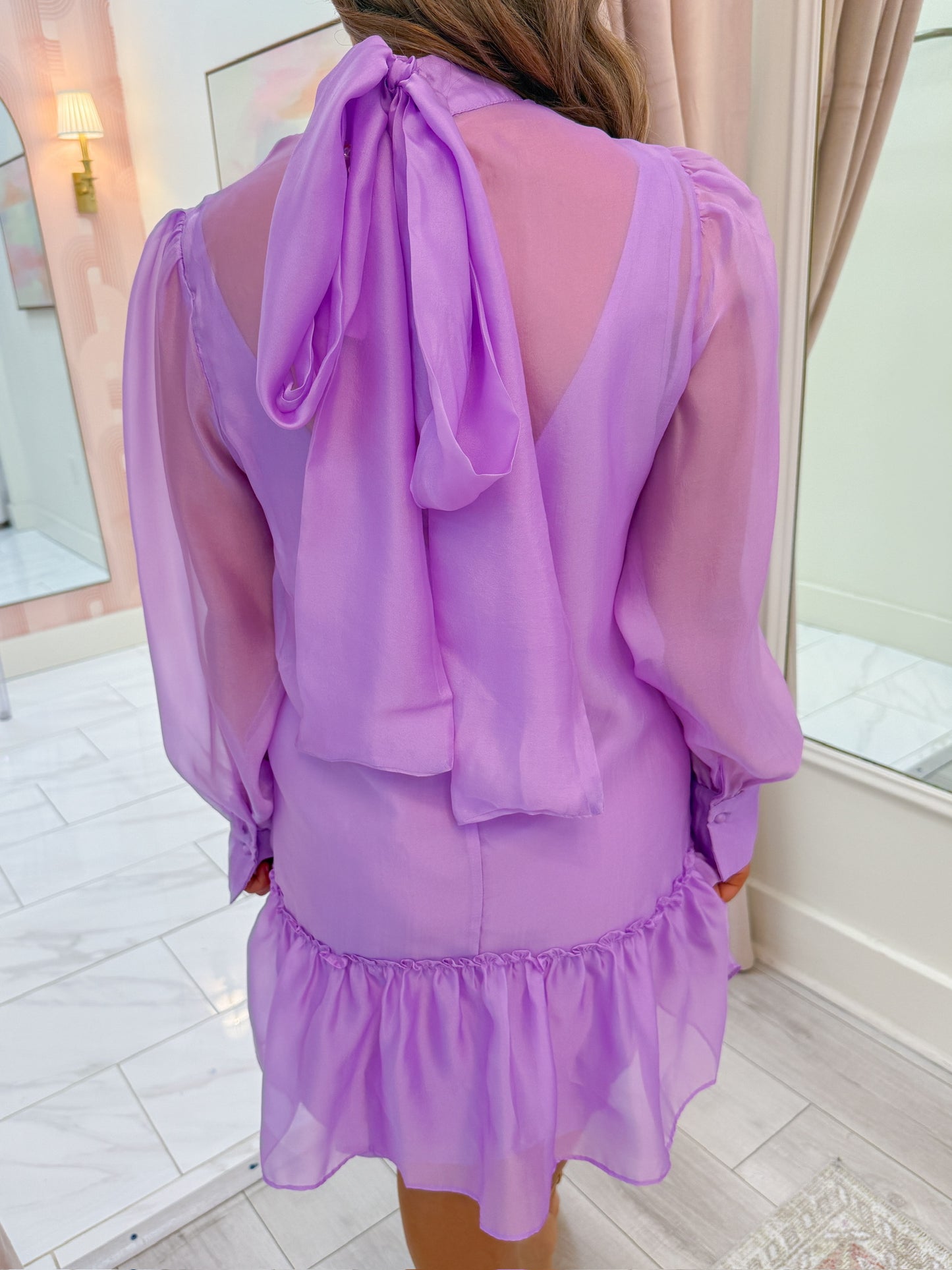 Time For Tea Chiffon Mini Dress