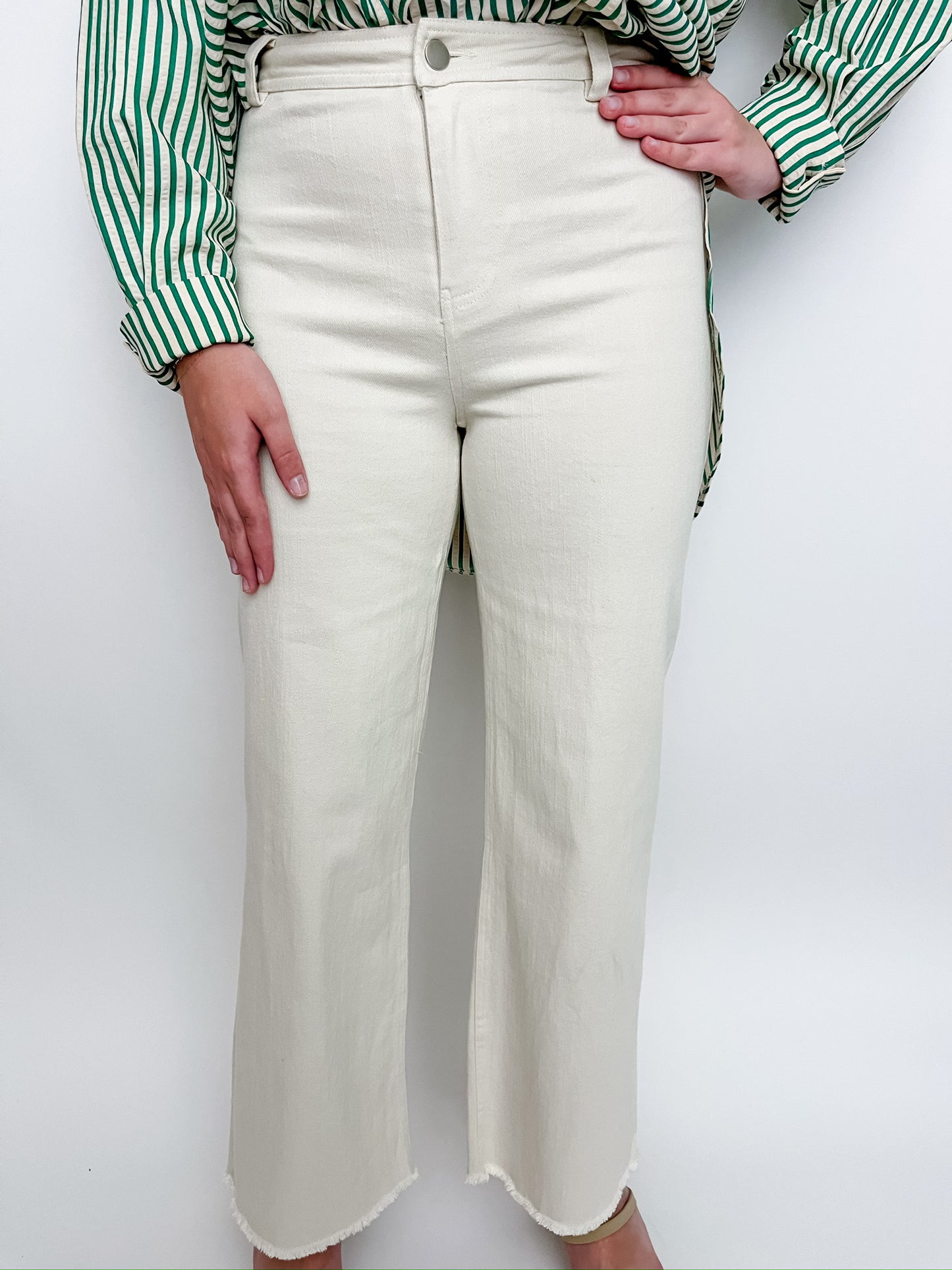 Clear Eyes Wide Leg Denim Pants
