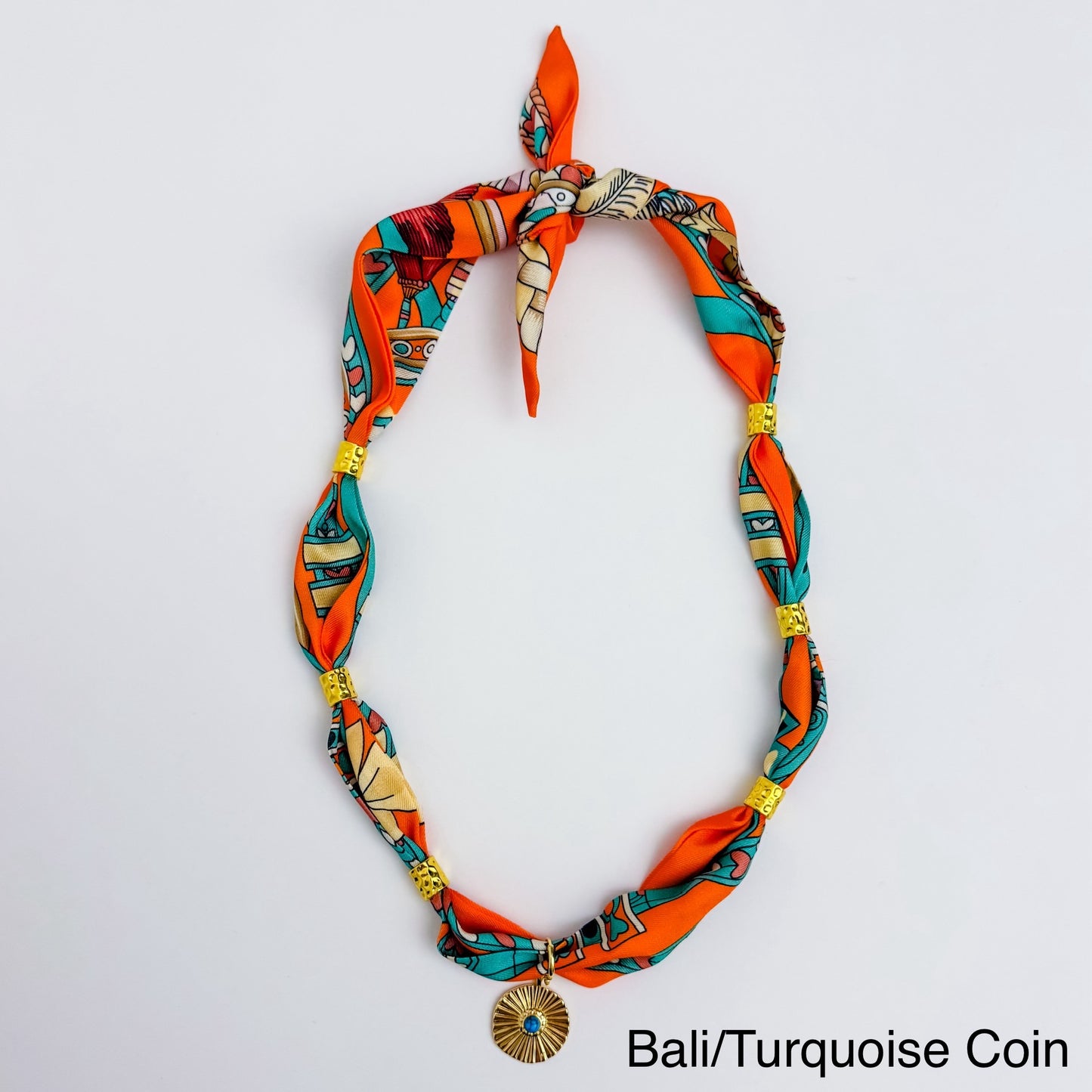 Gold Spacer Scarf Necklace