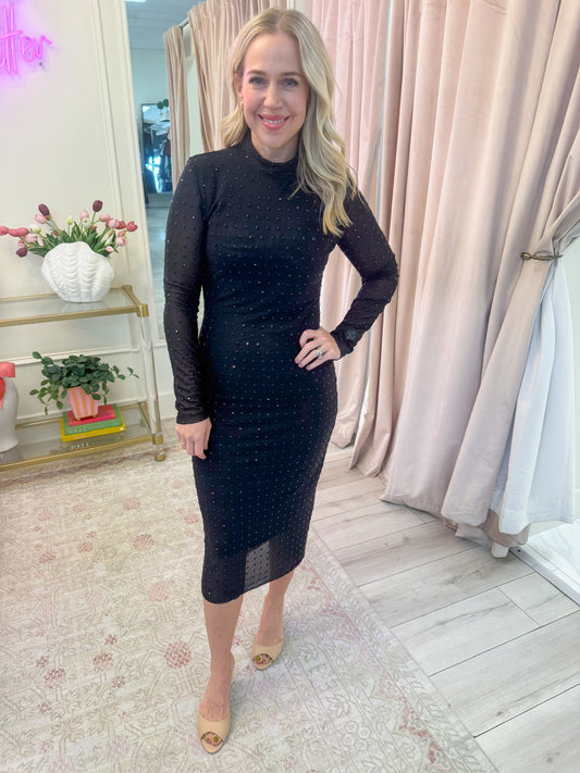 Krista Jeweled Midi Dress