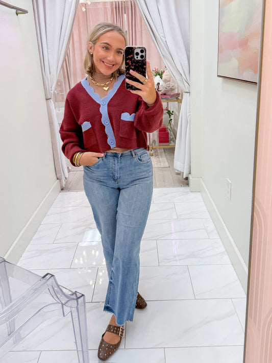 Cool Nights Scallop Edge Cardigan