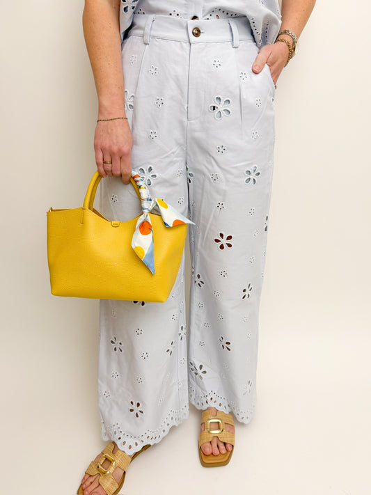 Petal Stitch Denim Pant