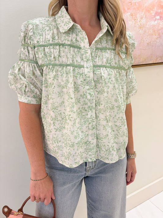 Francis Floral Puff Sleeve Blouse