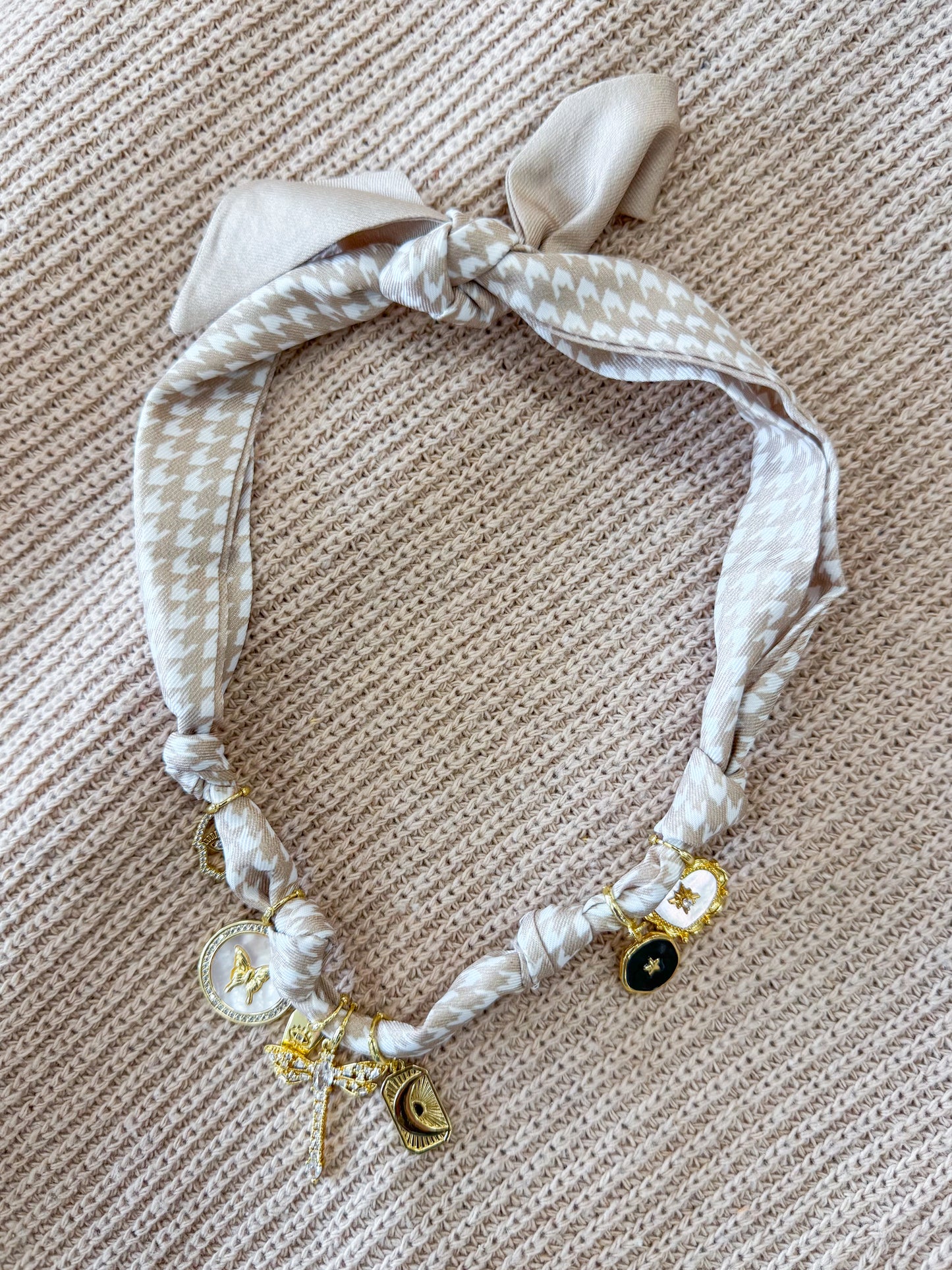 Mallory Multi Charm Scarf Necklace