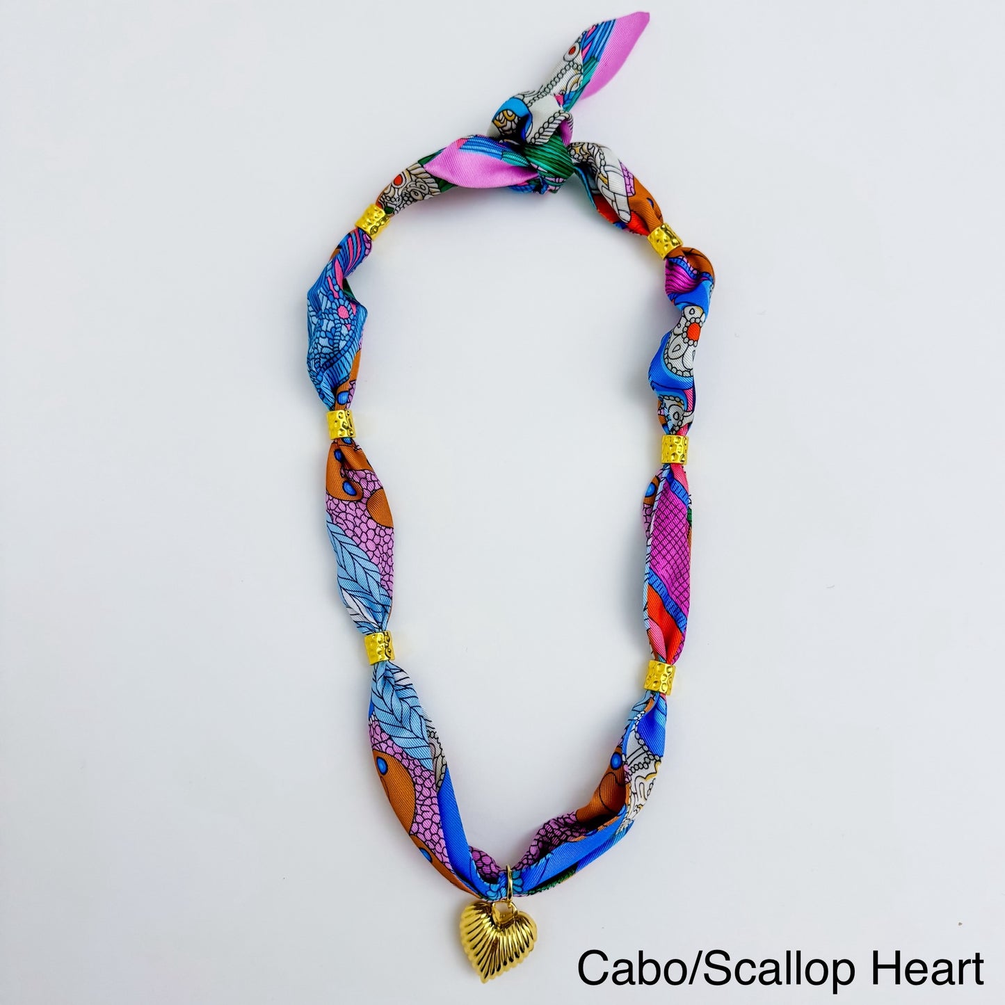 Gold Spacer Scarf Necklace