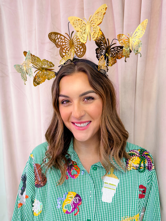 Butterfly Carnival Crown-Gold