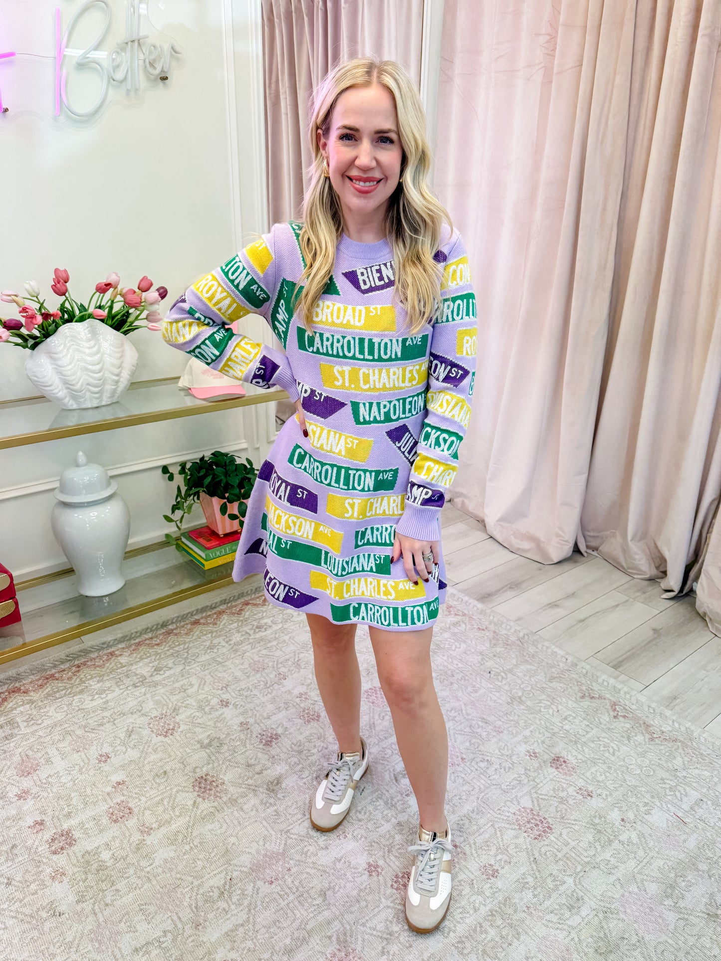 NOLA Street Signs Knit Dress