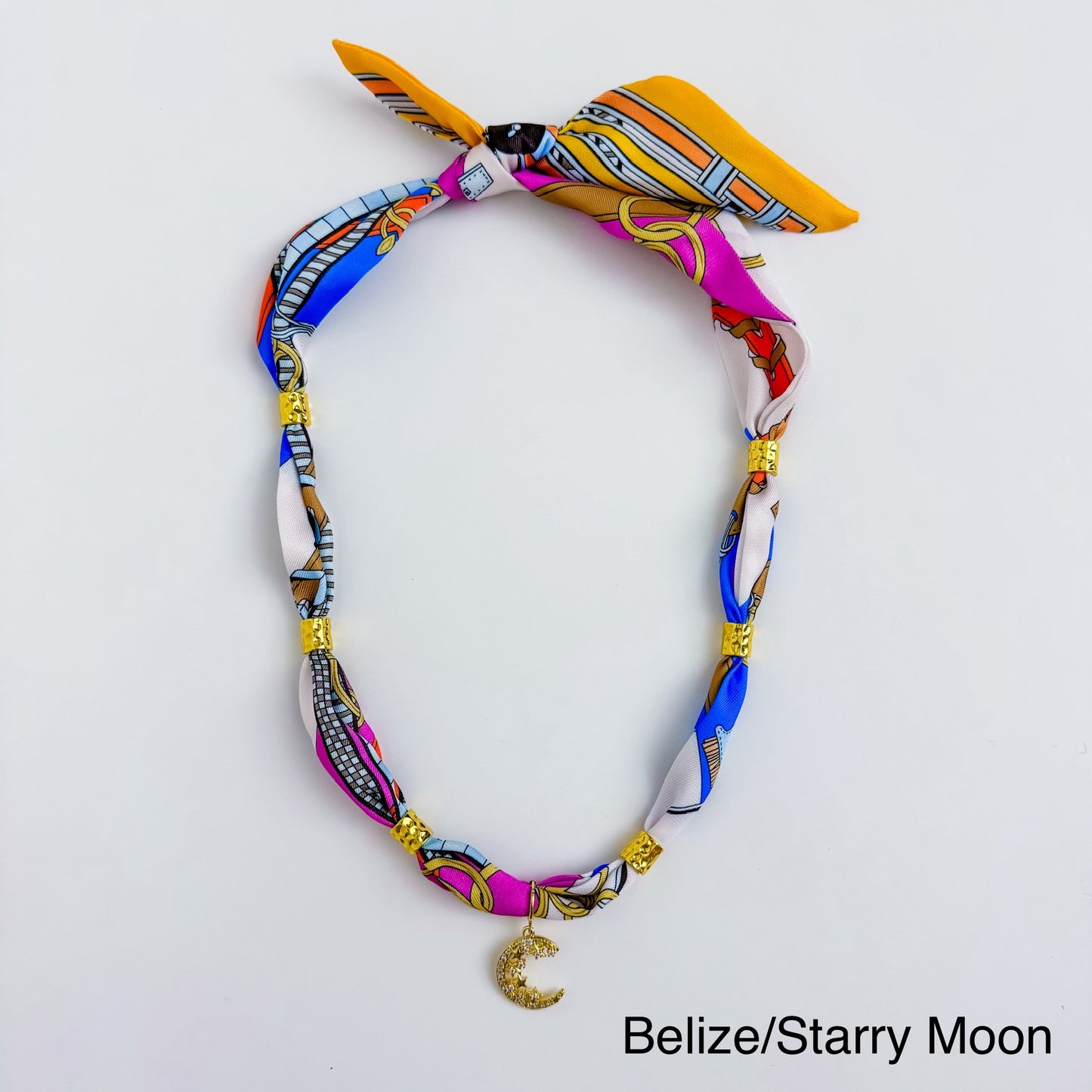 Gold Spacer Scarf Necklace