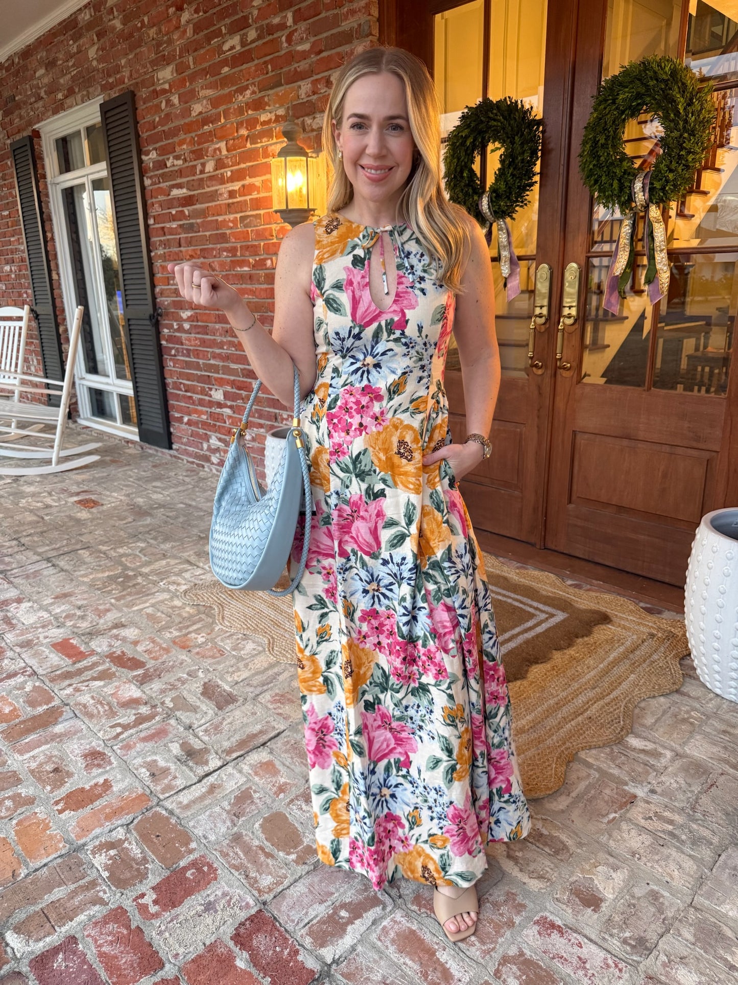 Marley High Neck Floral Maxi Dress