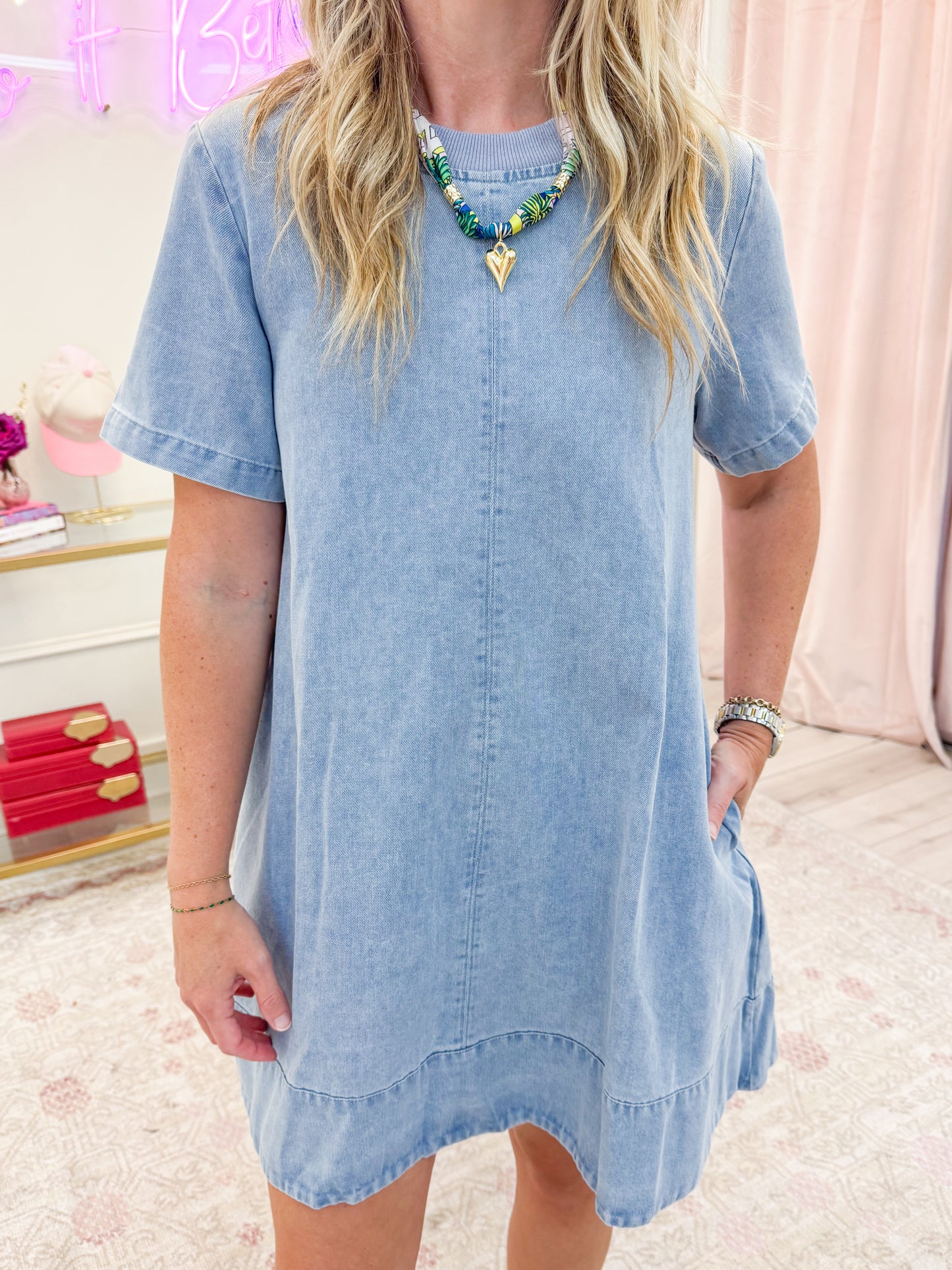 Daily Denim Mini Dress