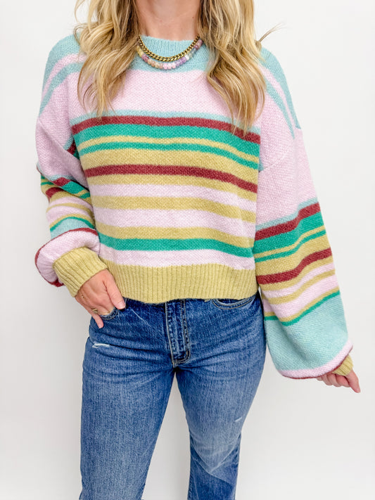 Fall In Line Striped Sweater