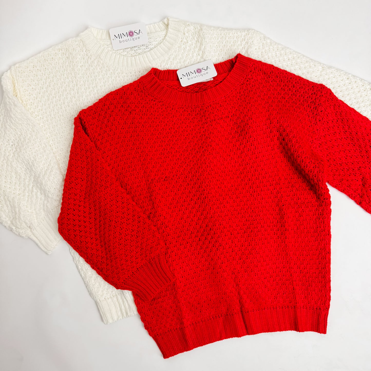 Night In Waffle Knit Sweater
