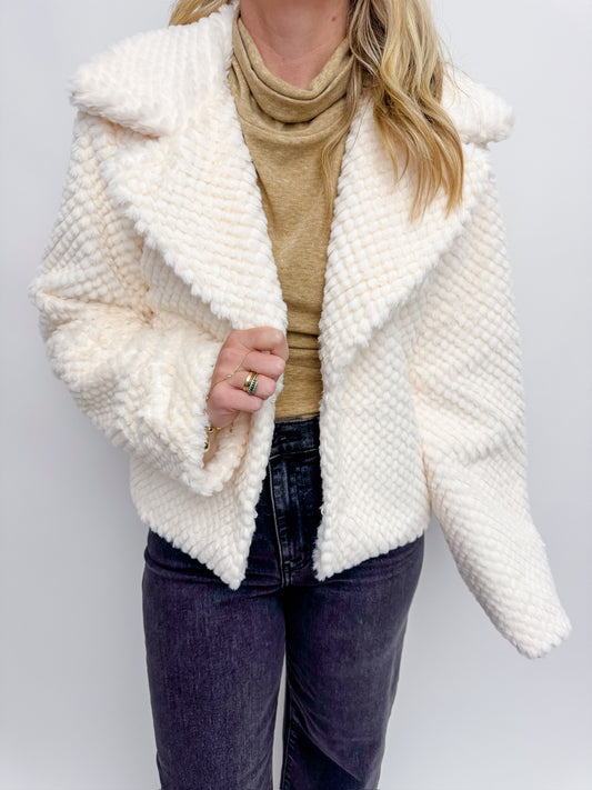 So So Soft Faux Fur Lapel Coat