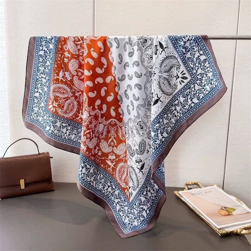 Silk Touch Bandana Print Scarf