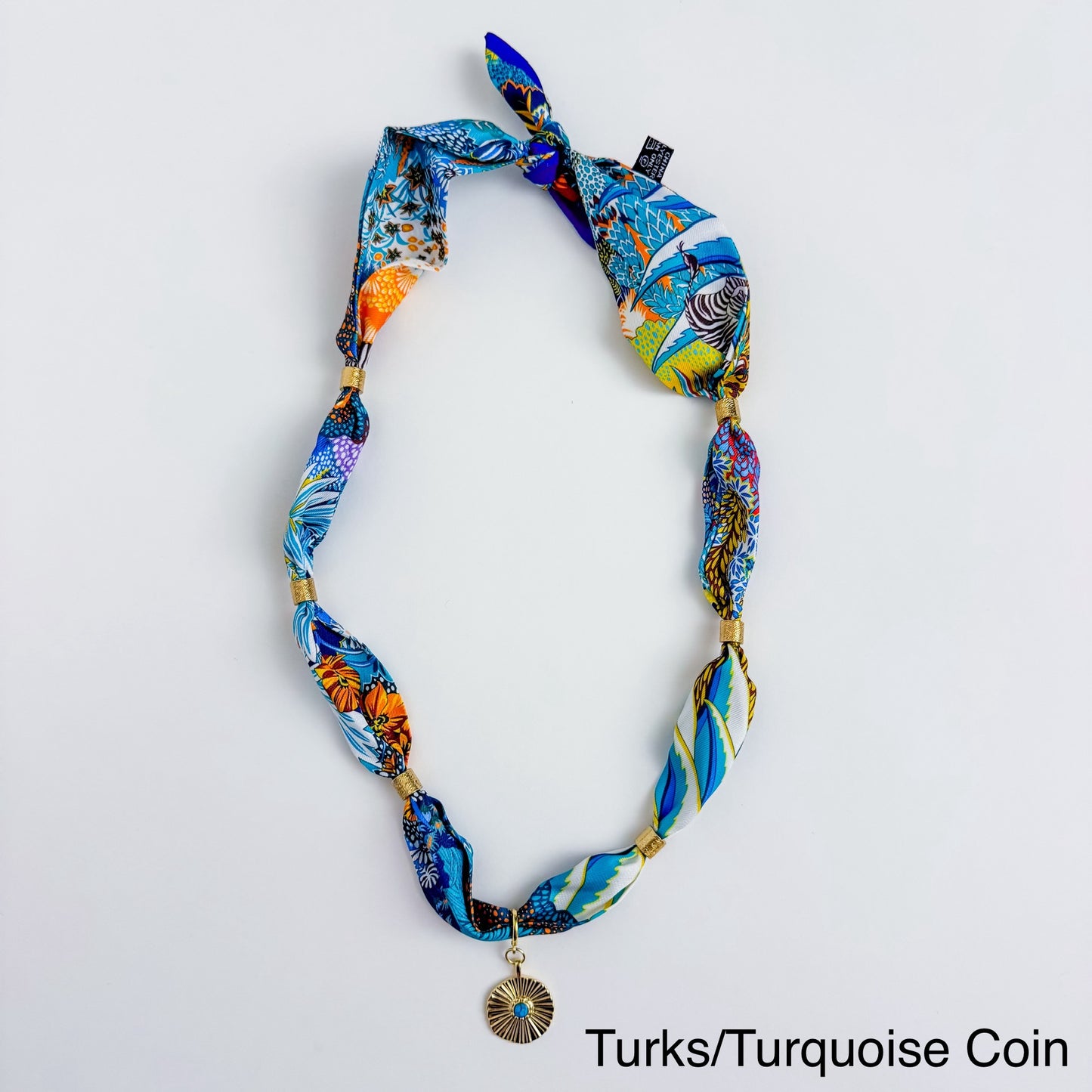 Gold Spacer Scarf Necklace