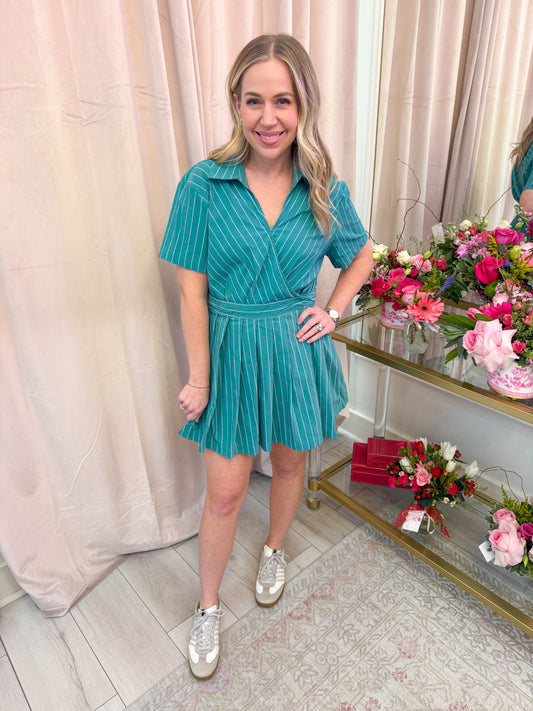 Lola Striped Romper Dress