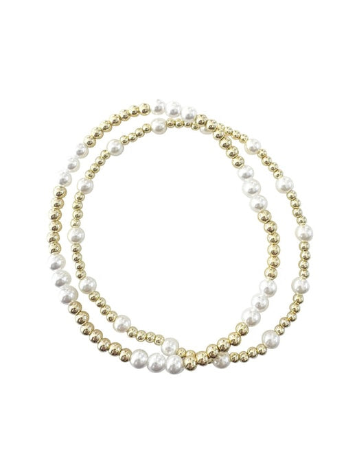Pearl Stretch Double Bracelet