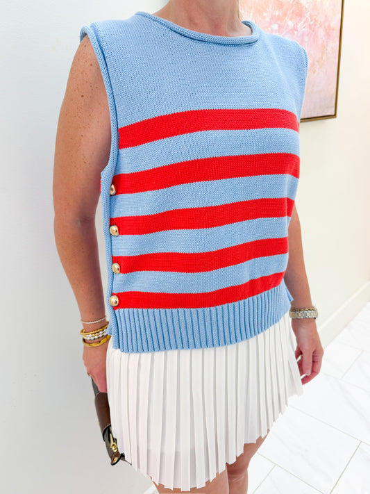Starboard Stripe Sweater Tank
