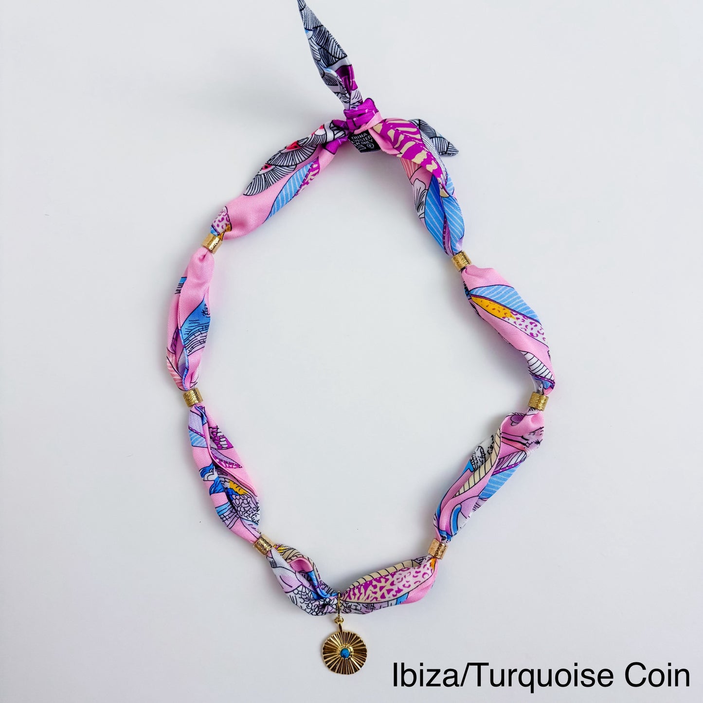 Gold Spacer Scarf Necklace