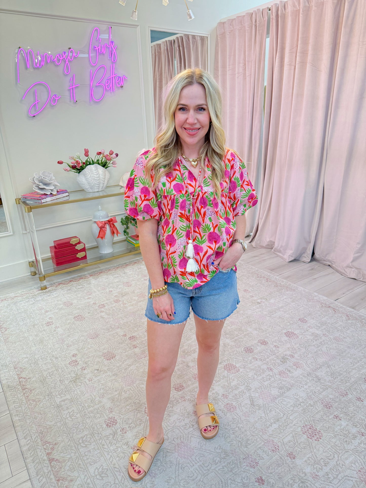 Dandi Floral Puff Sleeve Blouse